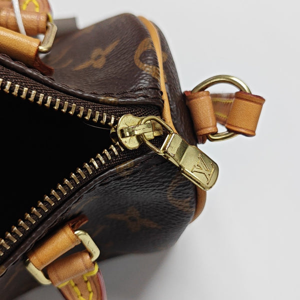 SPEEDY Nano Monogram Coated Canvas Brown