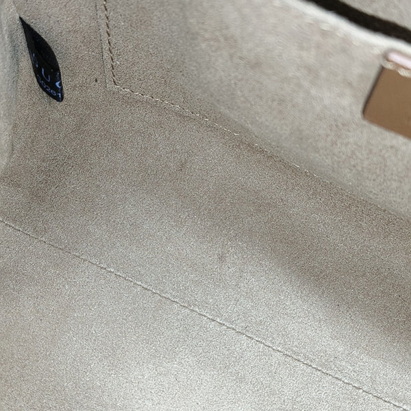 Padlock Small Monogram Coated Canvas Beige