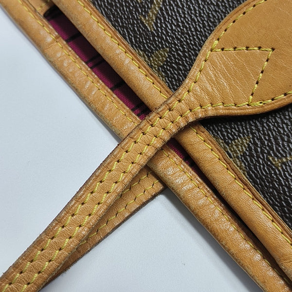 NEVERFULL MM Monogram Coated Canvas Brown