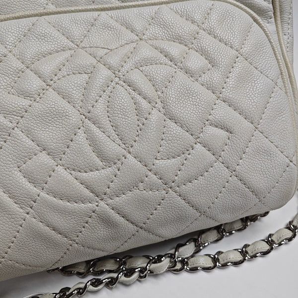 Quilted Grained Calfskin White