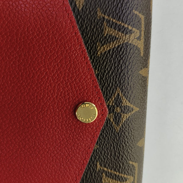 MARIE LOU Monogram Coated Canvas Brown Wallet