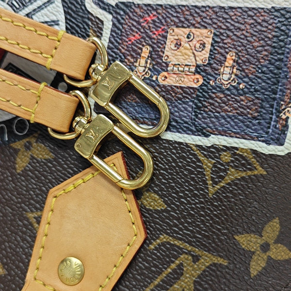 ALMA BB Monogram Coated Canvas Brown