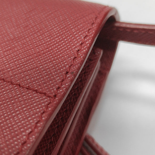 Saffiano Calfskin Shoulder Bag Red