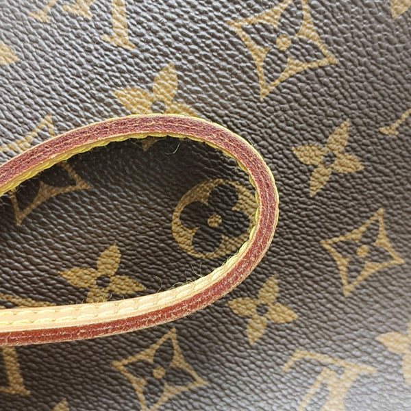 NEVERFULL MM Monogram Coated Canvas Brown