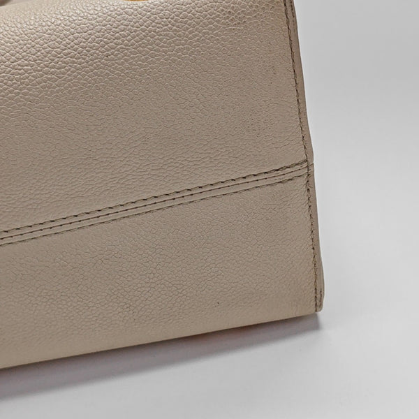 ONTHEGO MM Monogram Calfskin Beige