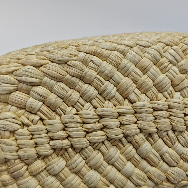 Straw Shoulder Bag Beige