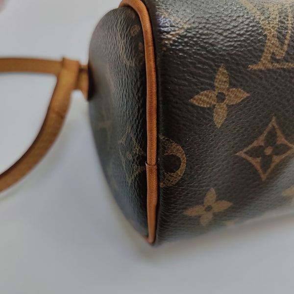 SPEEDY Nano Monogram Coated Canvas Brown