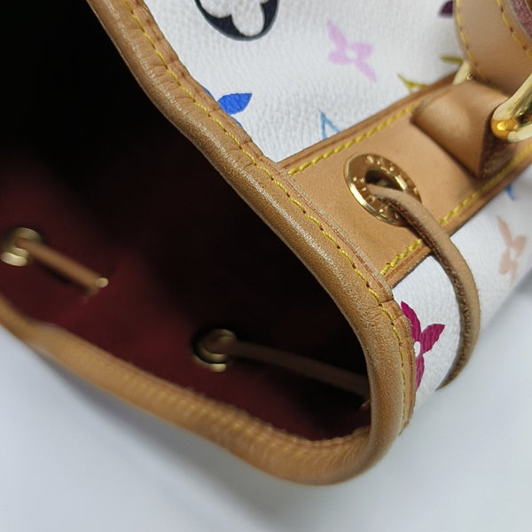 NÉONOÉ MM Monogram Coated Canvas White
