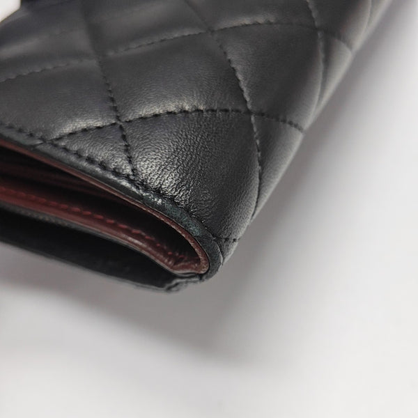 Quilted Lambskin Wallet Black