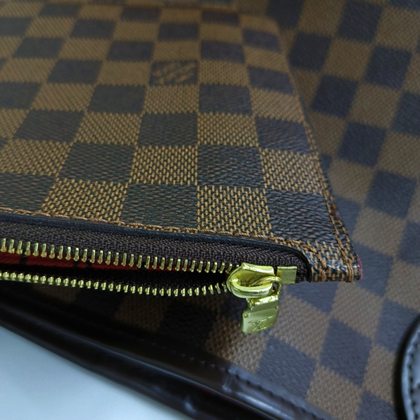 Authenticated pre-owned NEVERFULL MM Damier Ebene Coated Canvas Brown - Tote Bag at Looply