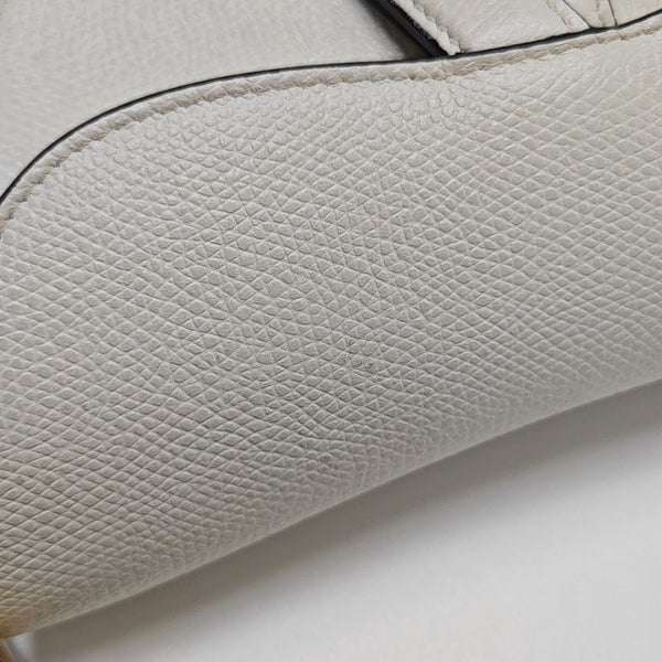 Saddle Mini Calfskin White
