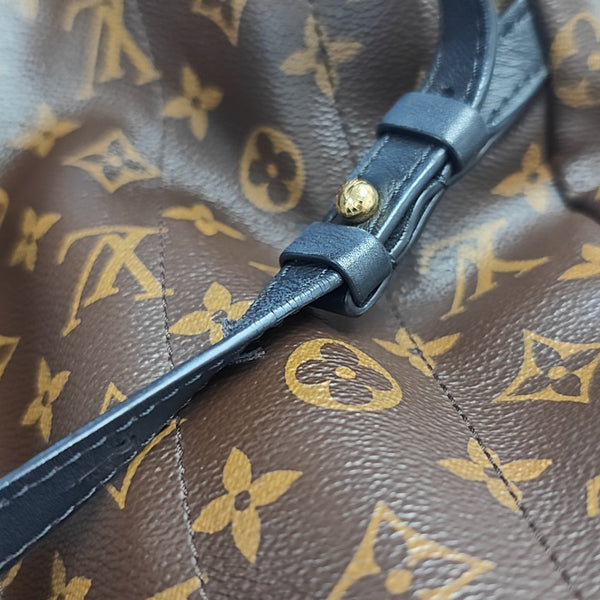 Monogram Coated Canvas Backpack Brown