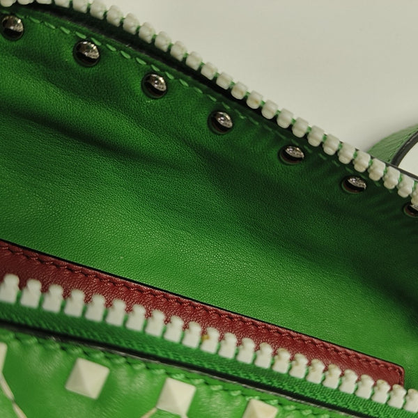 Rockstud Calfskin Green