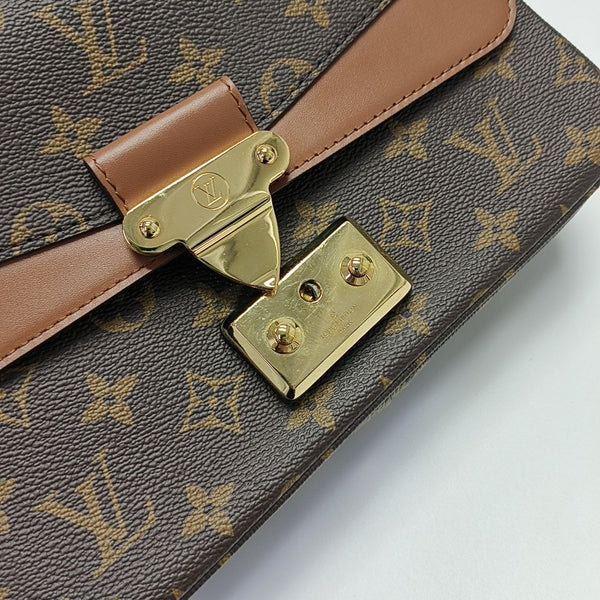 MARCEAU Monogram Coated Canvas Brown