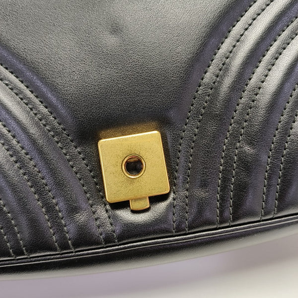 GG Marmont Medium Quilted Calfskin Black