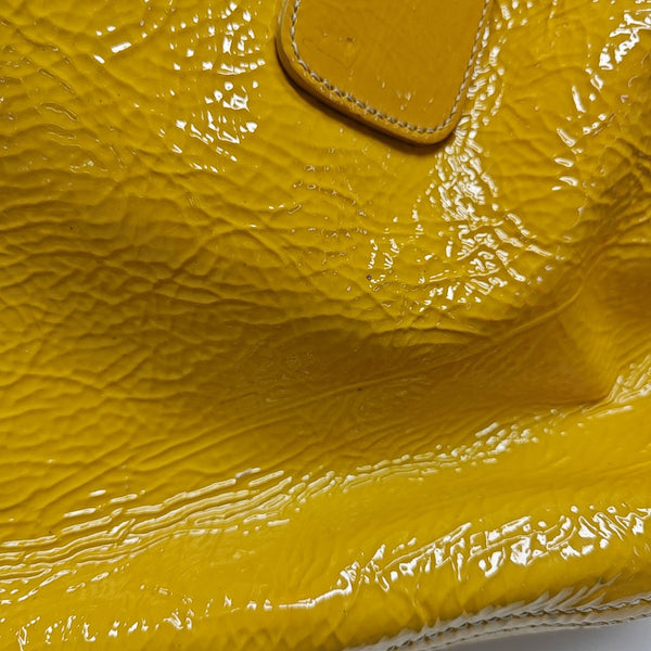 Patent Leather Shoulder Bag Yellow