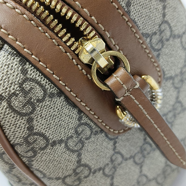 Monogram Coated Canvas Shoulder Bag Black