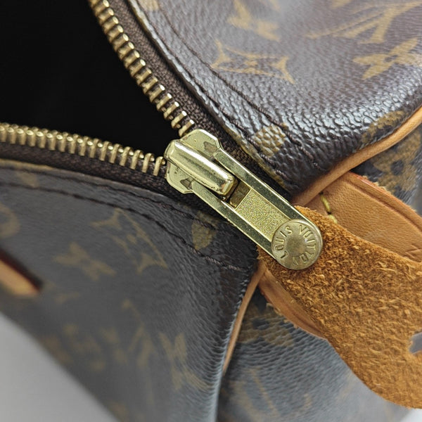 SPEEDY 30 Monogram Coated Canvas Brown