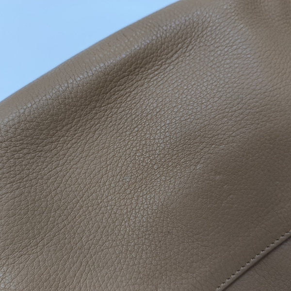 Calfskin Top Handle Bag Brown