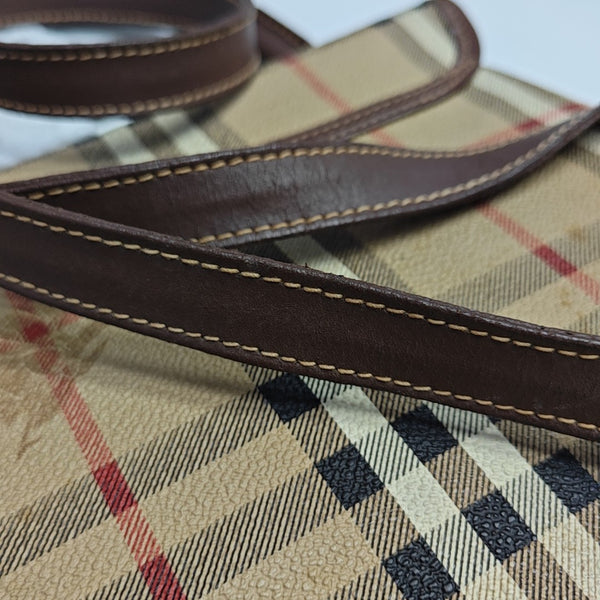 Coated Canvas Shoulder Bag Beige