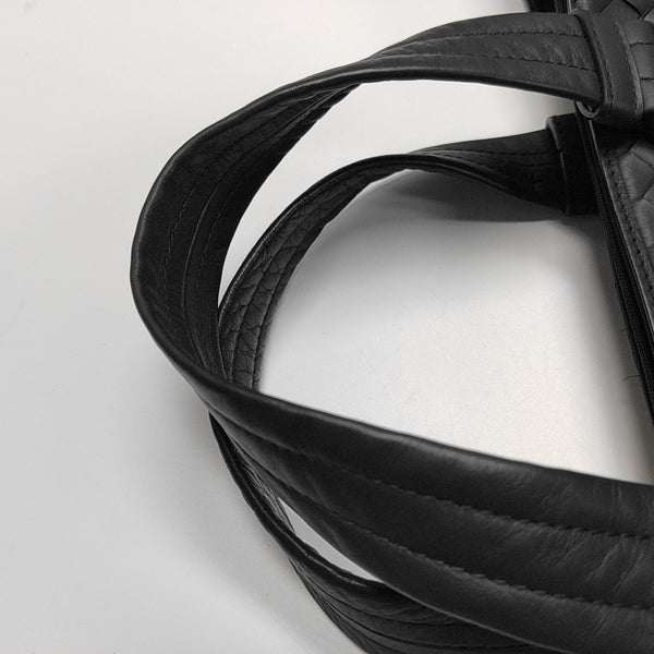 Nylon Top Handle Bag Black