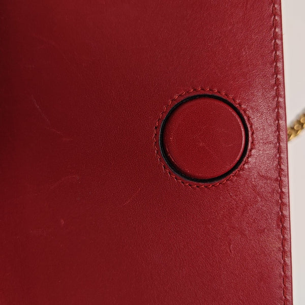 GG Marmont Super Mini Quilted Calfskin Red