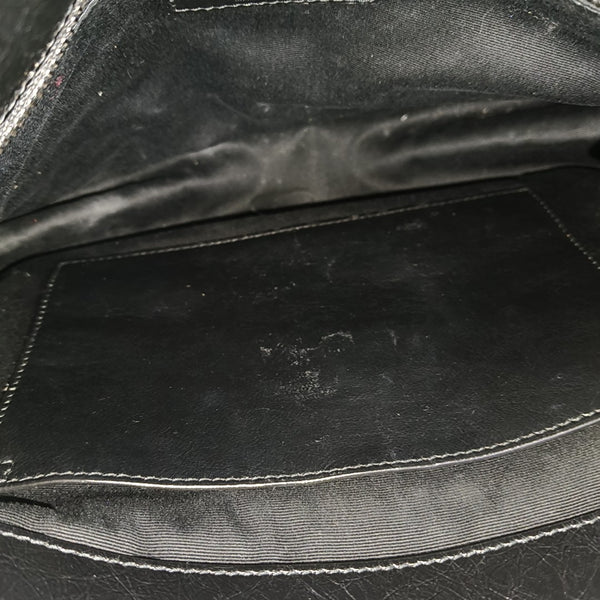 NIKI Medium Chevron Calfskin Black