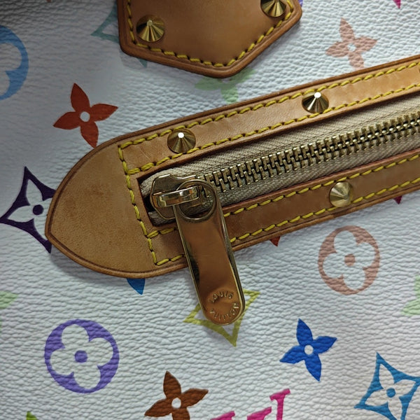 LV × TM Alma Pequeño Lona Monogram Revestida Blanca