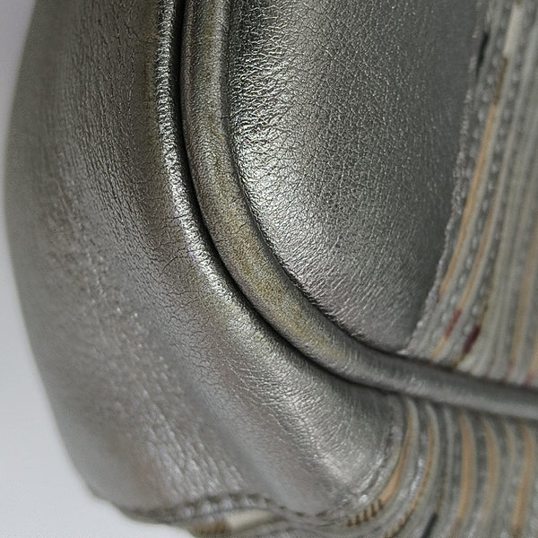 Coated Canvas Tote Bag Silver