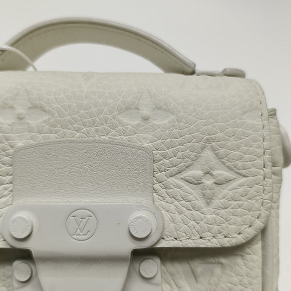 S LOCK Monogram Calfskin White