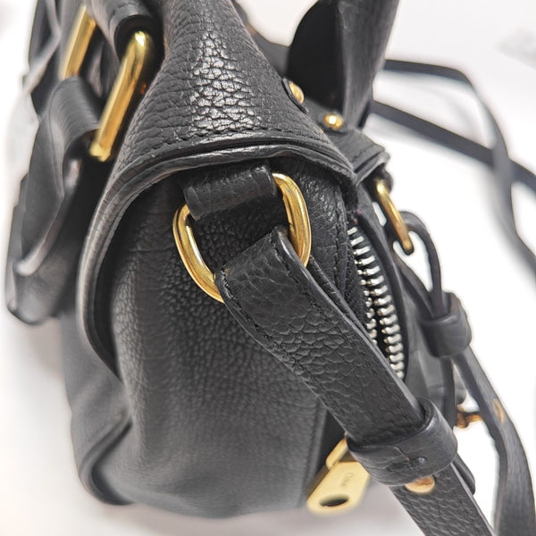 Calfskin Shoulder Bag Black