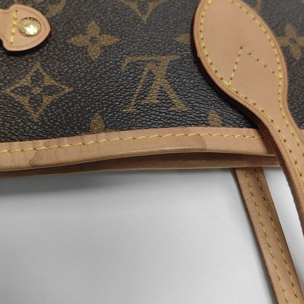 NEVERFULL MM Monogram Coated Canvas Brown