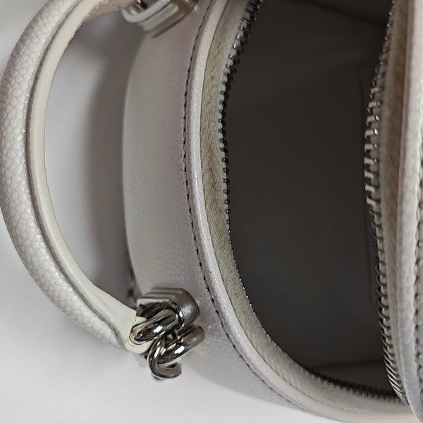 DUMA Mini Quilted Grained Calfskin White
