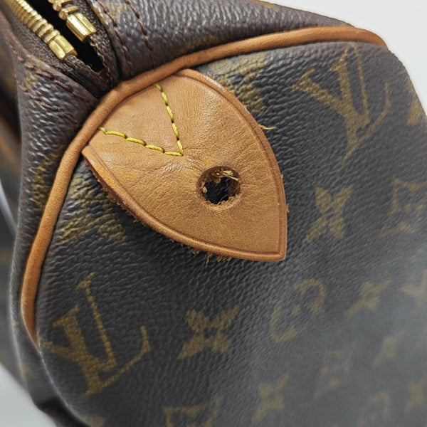 SPEEDY 30 Monogram Coated Canvas Brown