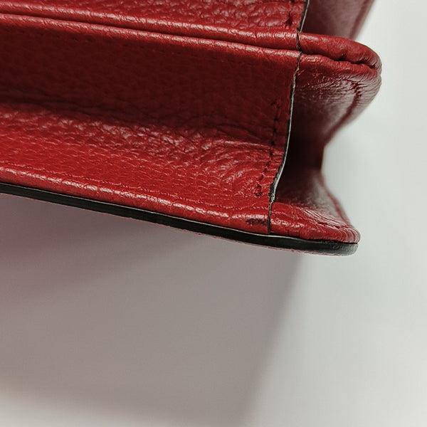 Interlocking G Small Calfskin Red
