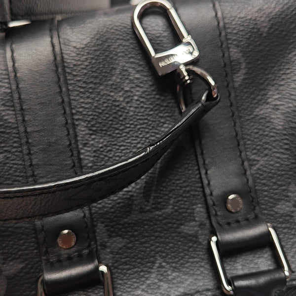 KEEPALL Mini Monogram Coated Canvas Black
