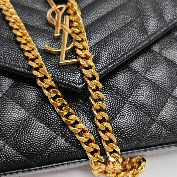 MONOGRAM Medium Chevron Calfskin Black