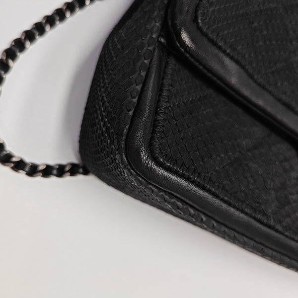 Python Shoulder Bag Black
