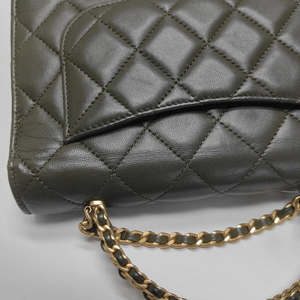 WOC Quilted Lambskin Green