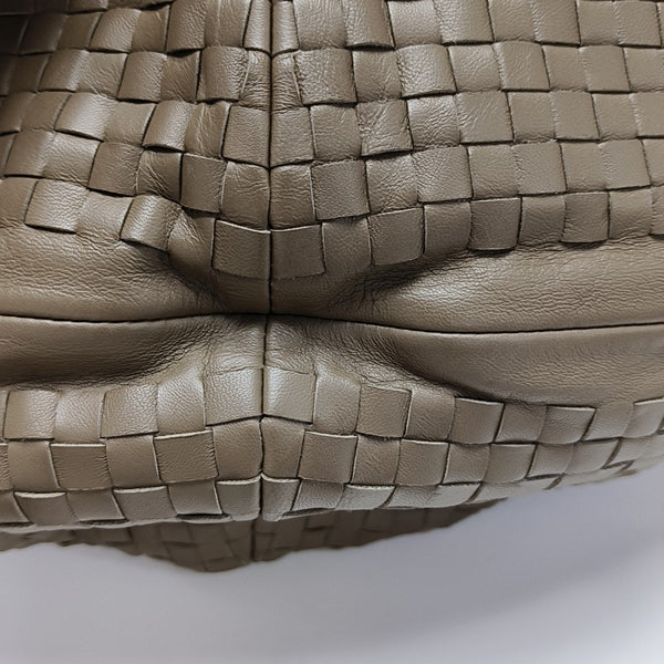 Lambskin Top Handle Bag Brown