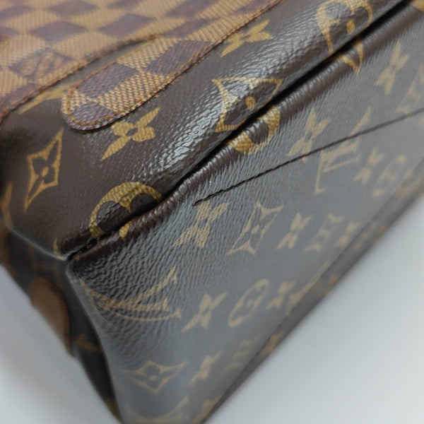 SHOPPER MM Damier Ebene Coated Canvas Brown