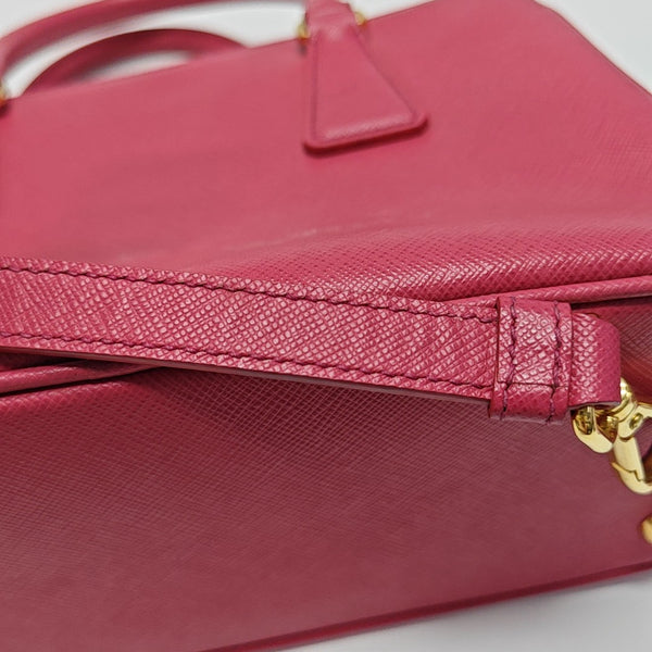 Galleria Small Saffiano Calfskin Red