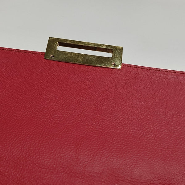 Quilted Leather Shoulder Bag Red