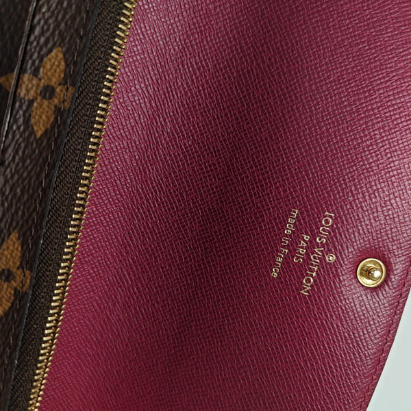 EMILIE Monogram Coated Canvas Brown Wallet