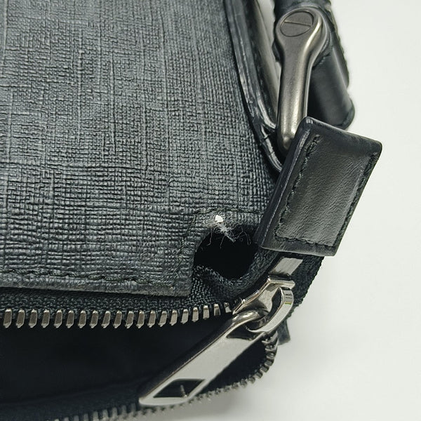 Boston Monogram Coated Canvas Black