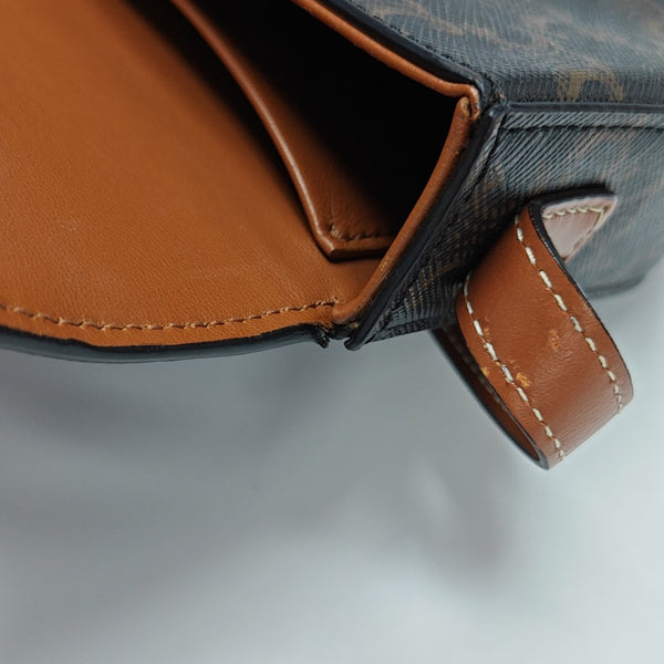 TRIOMPHE Small Coated Canvas Brown