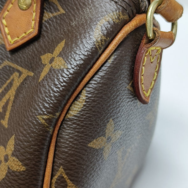 SPEEDY Nano Monogram Coated Canvas Brown