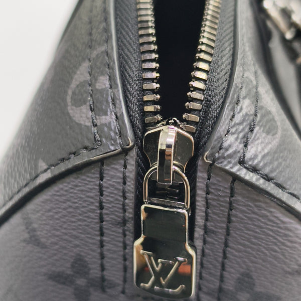 KEEPALL Monogram Coated Canvas Black