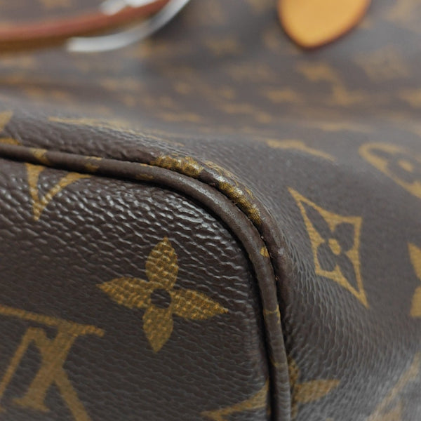 NEVERFULL MM Monogram Coated Canvas Brown