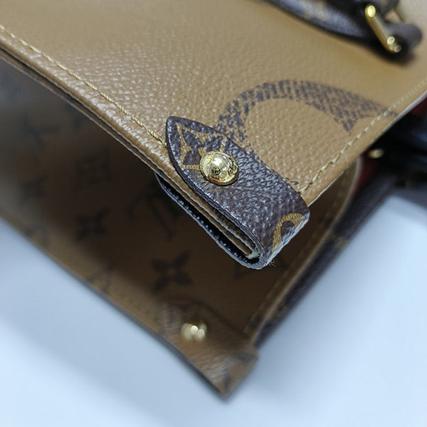 ONTHEGO MM Monogram Coated Canvas Brown